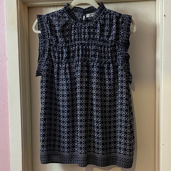Max Studio black and White Blouse size XL - Picture 1 of 8